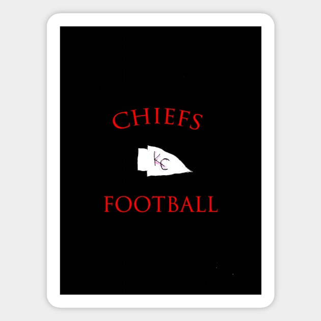 Chiefs Football Logo Drawing Magnet by Kids’ Drawings 